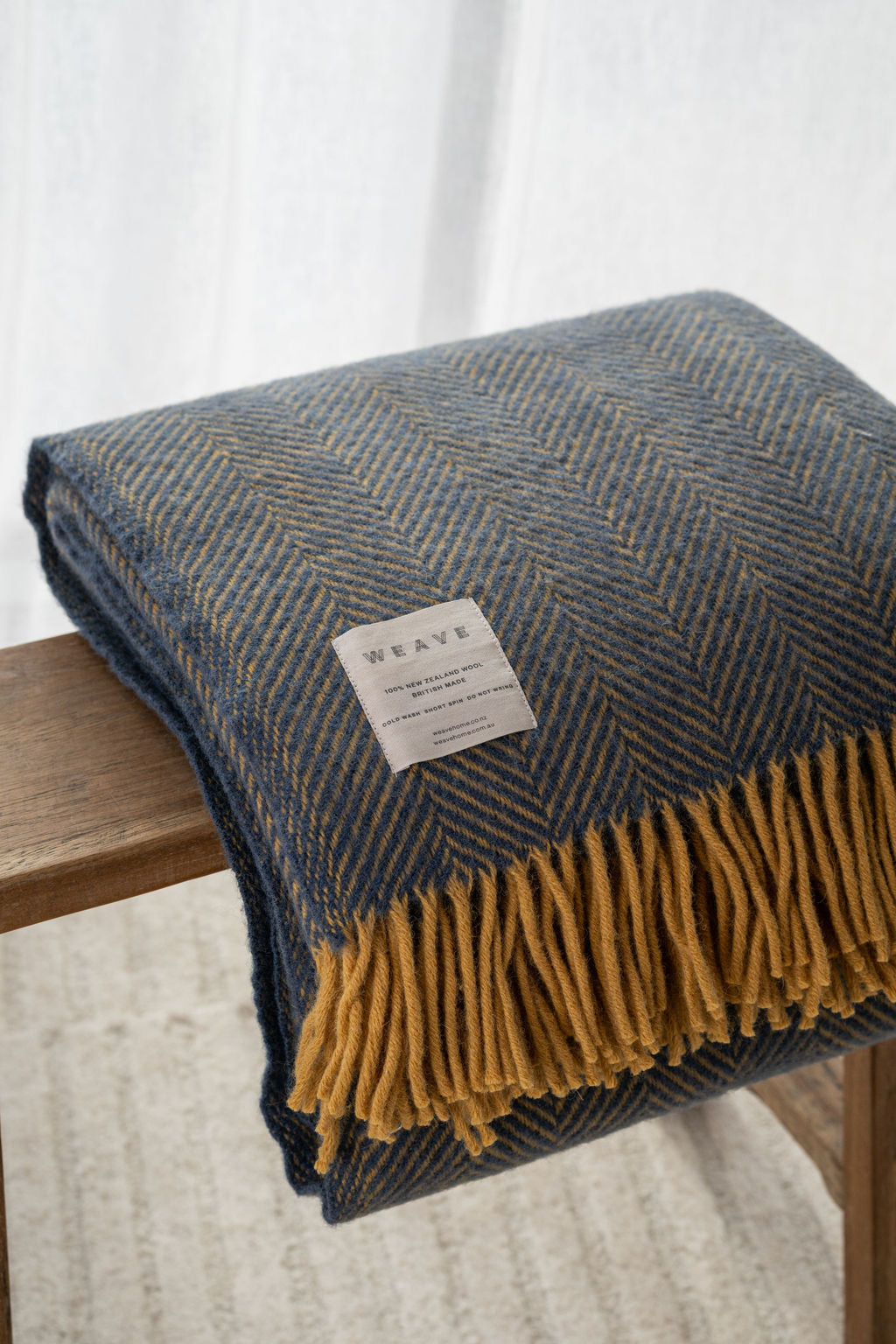 Weave Lerwick Throw in Navy