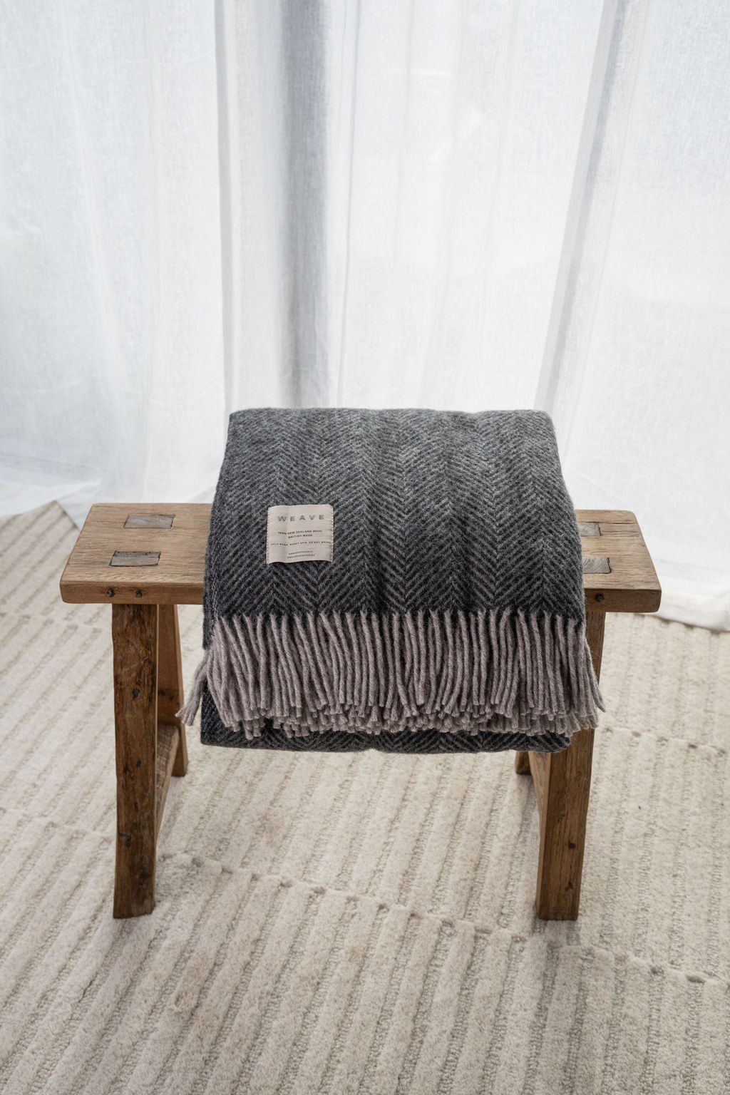 Weave Lerwick Throw in Charcoal