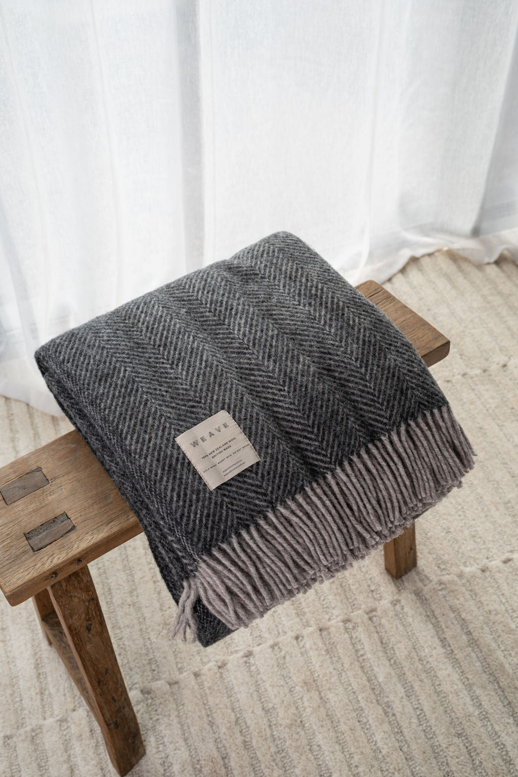 Weave Lerwick Throw in Charcoal