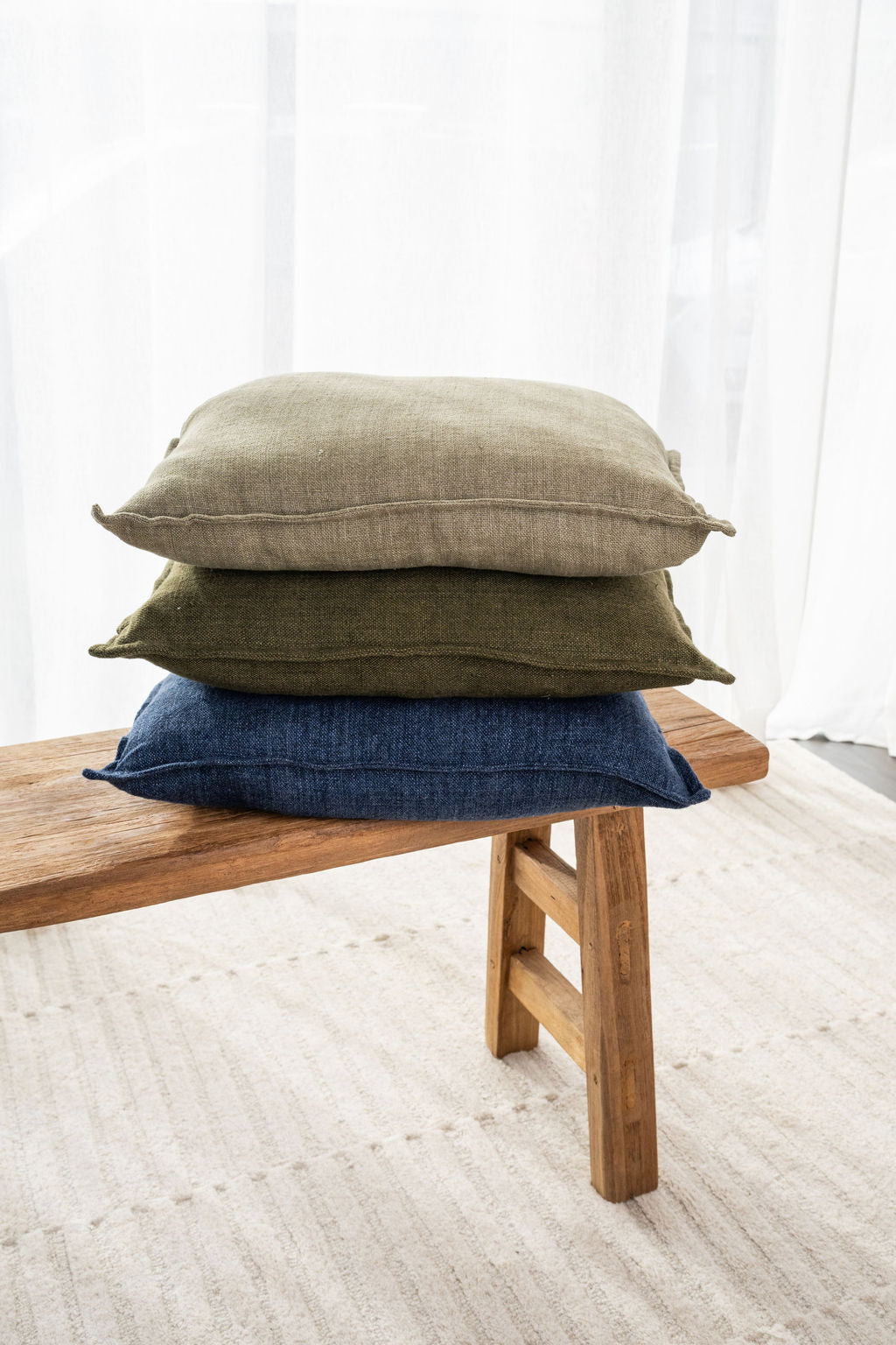 Flaxmill Linen Cushion in Ink