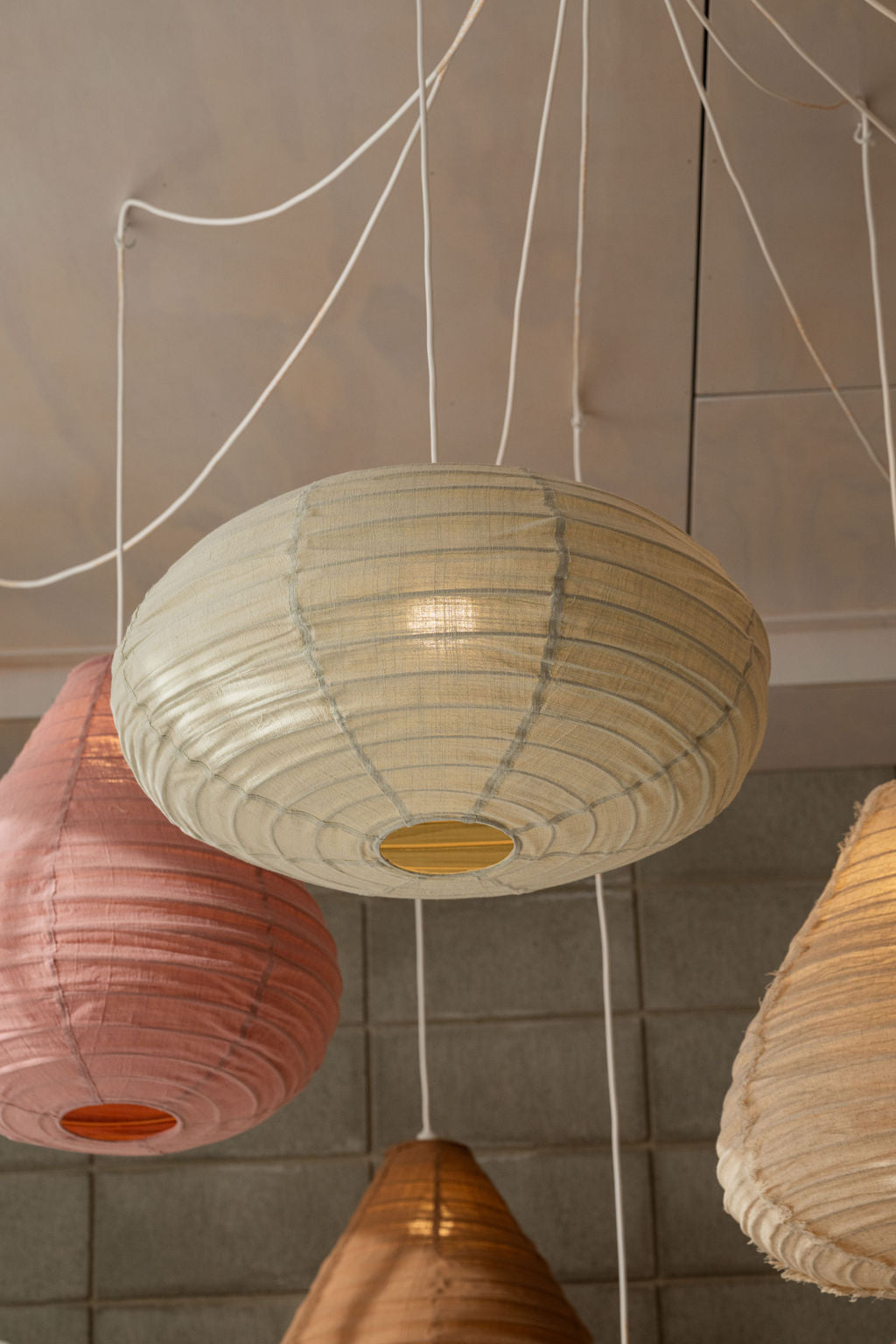 Oval 60cm Lantern — Soft Sage
