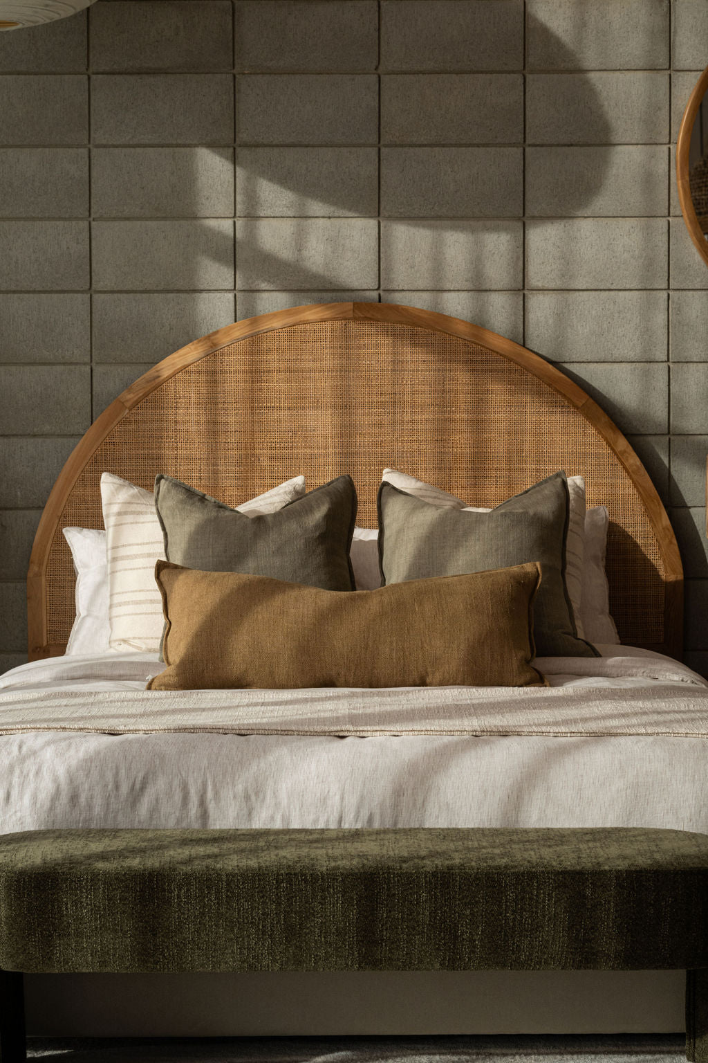 Flaxmill Lodge Long Cushion in Fenugreek