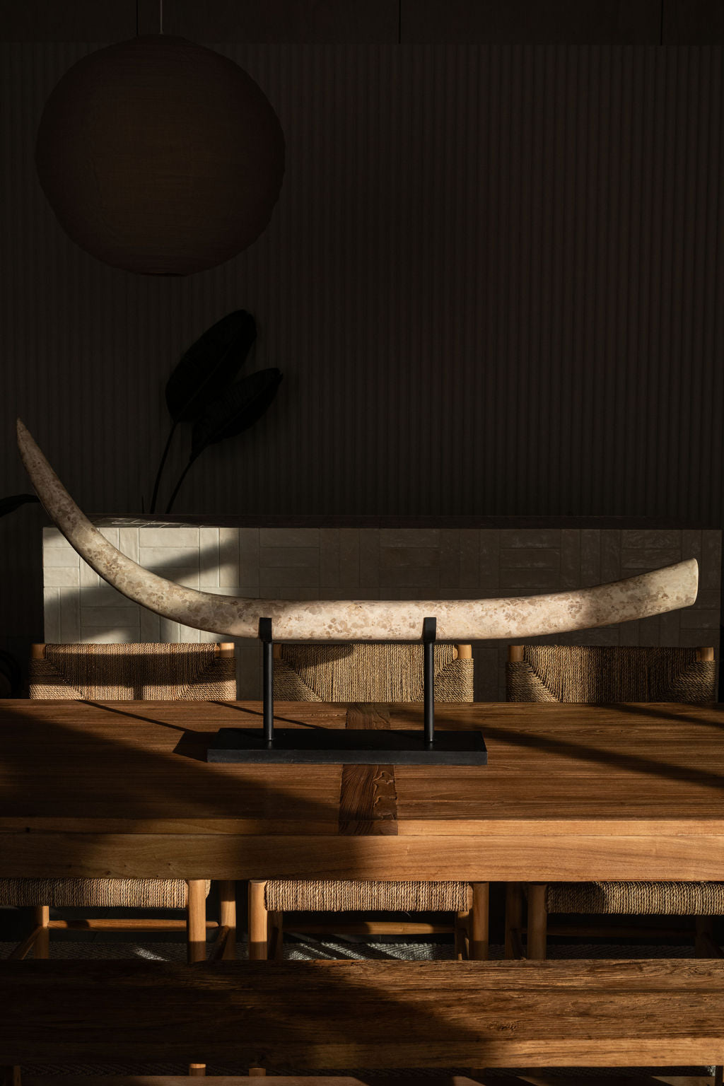 Large Marble Tusk Sculpture