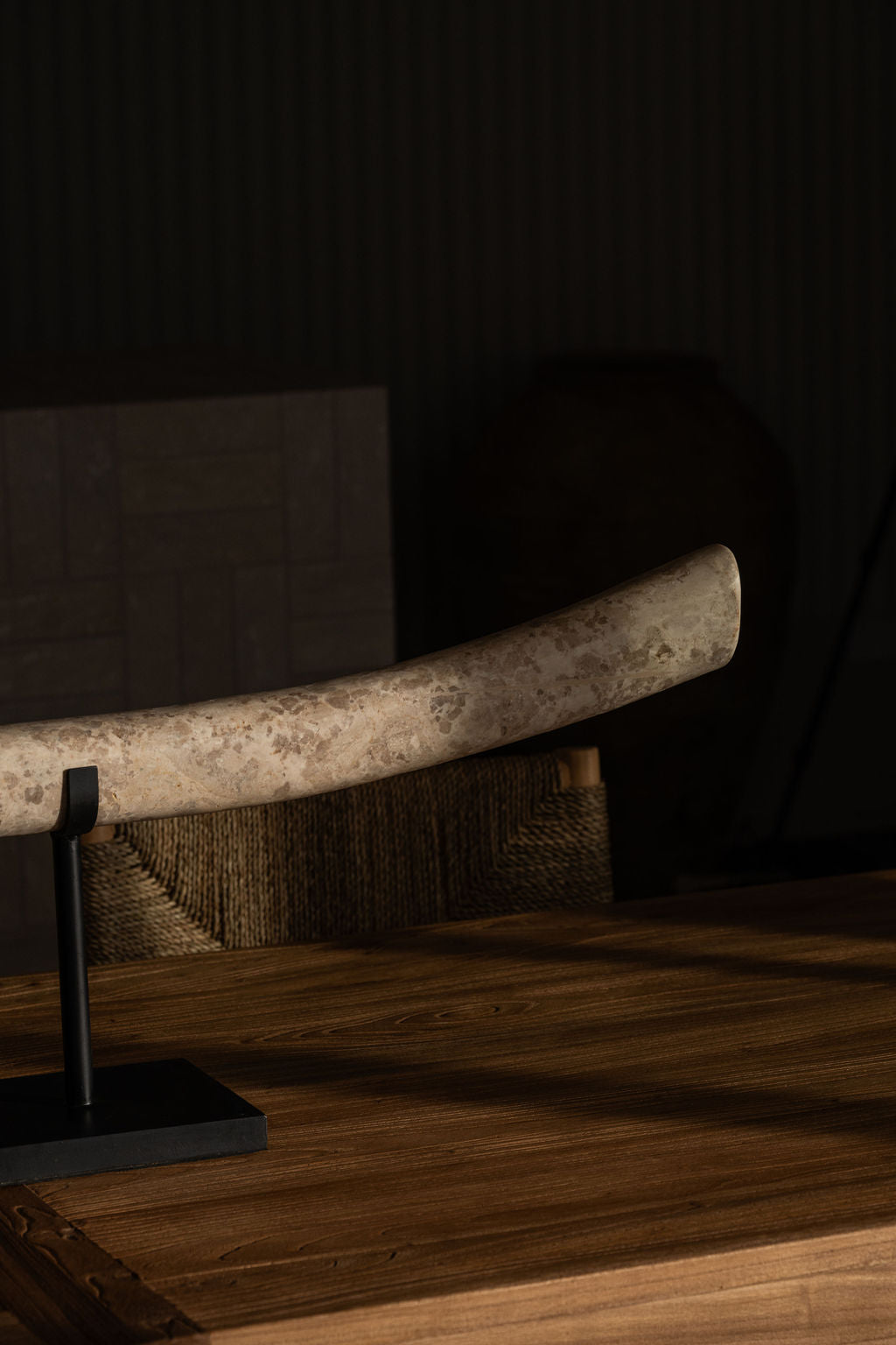 Large Marble Tusk Sculpture