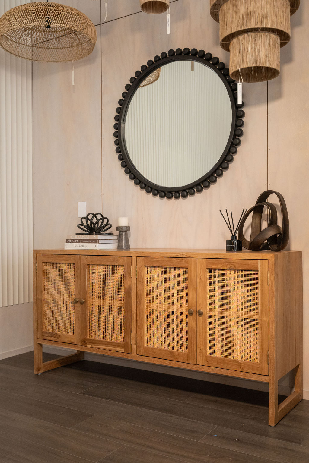 Sana Rattan Weave Cabinet 160cm