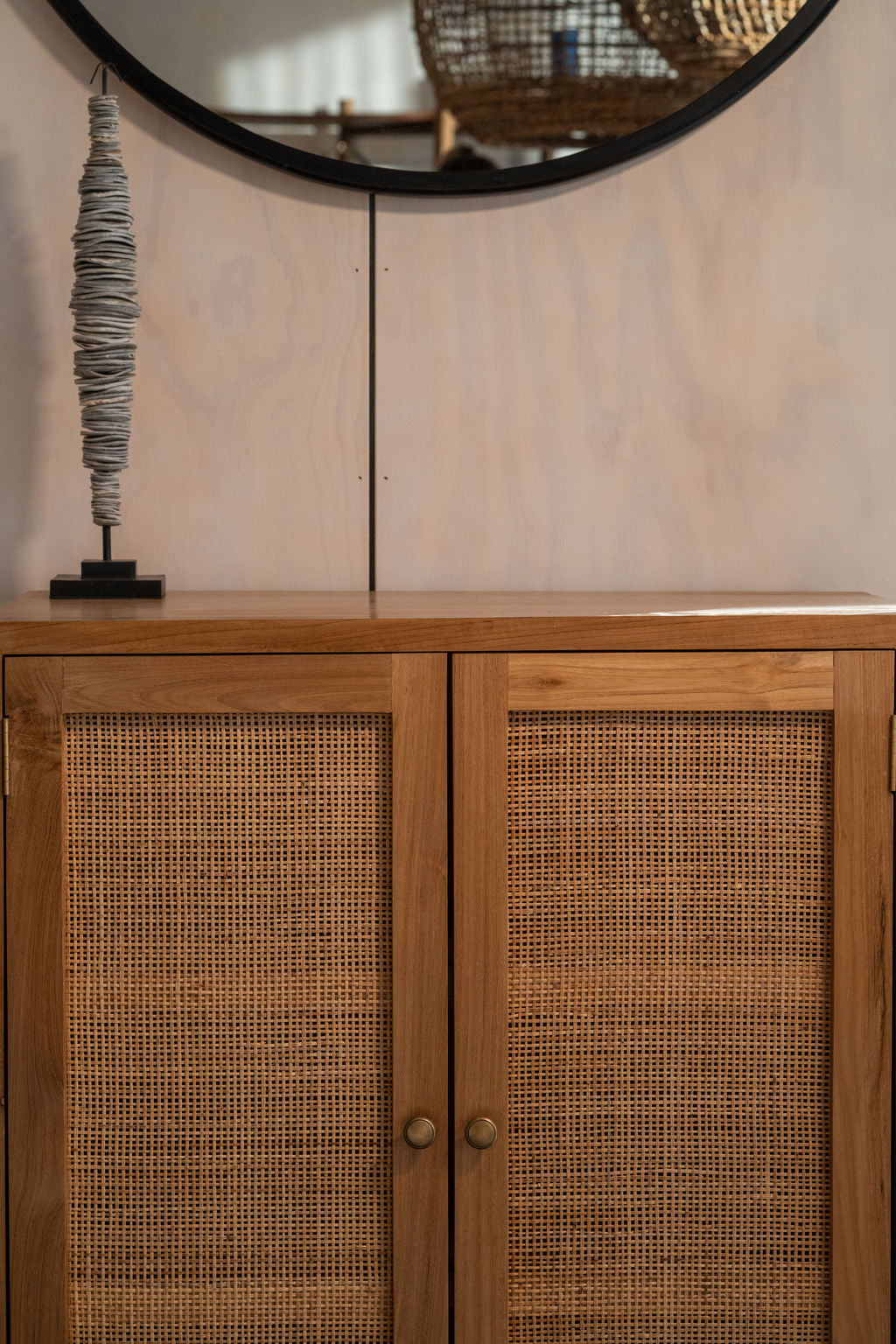 Sana Rattan Weave Cabinet 80cm