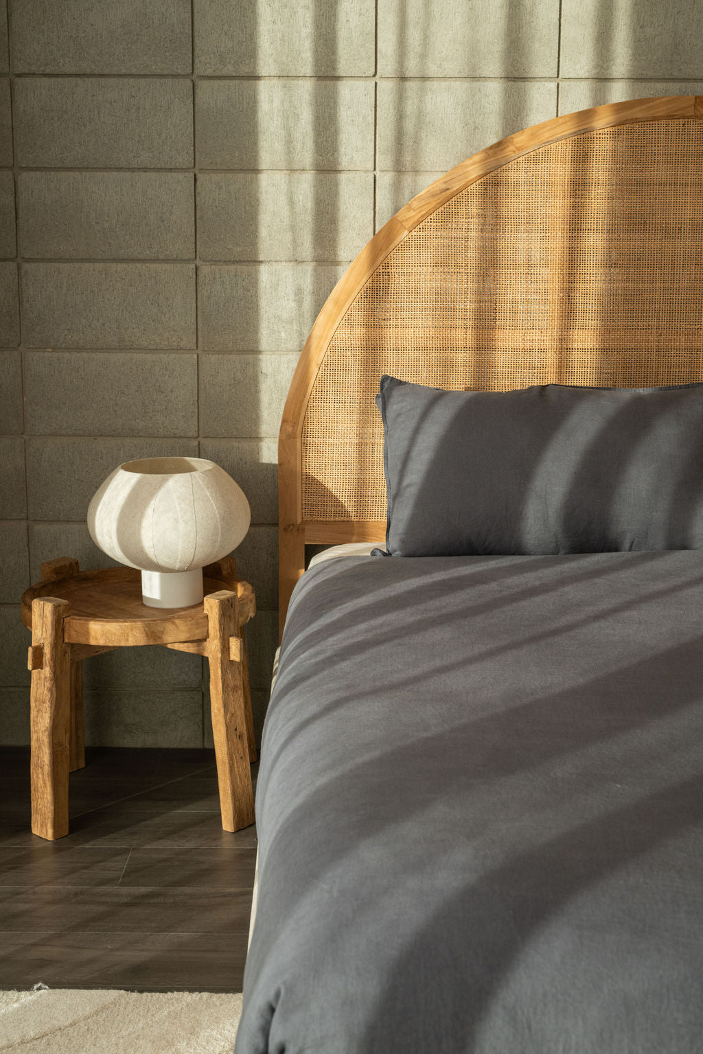 Weave Ravello Linen Quilt Cover in Denim