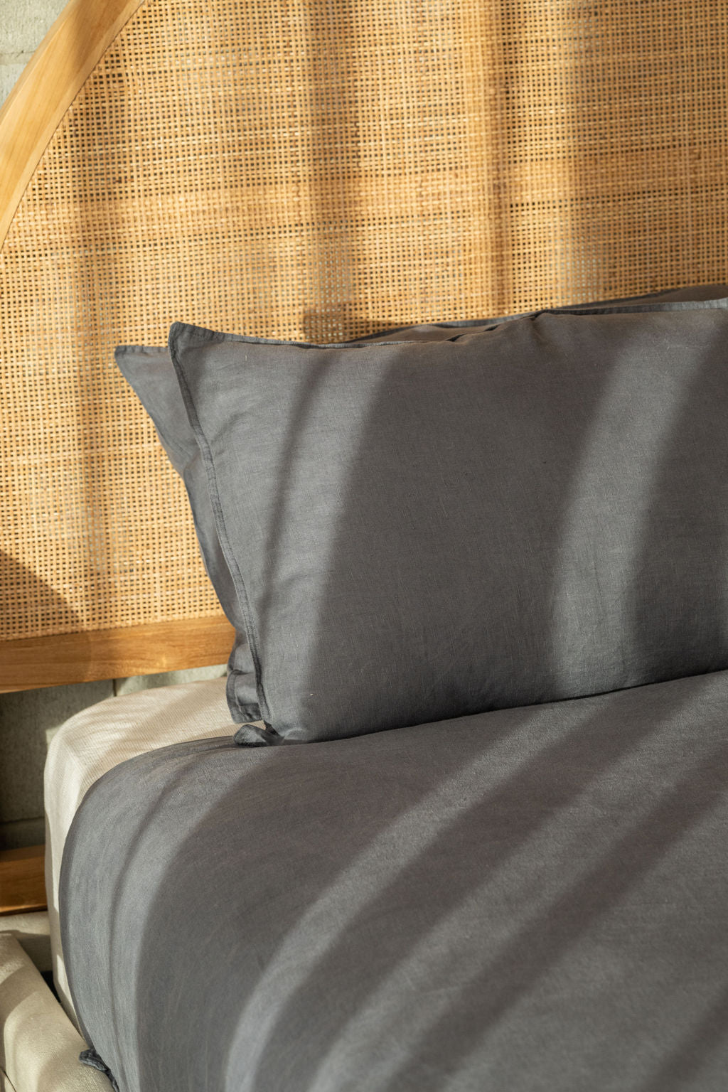 Weave Ravello Linen Quilt Cover in Denim