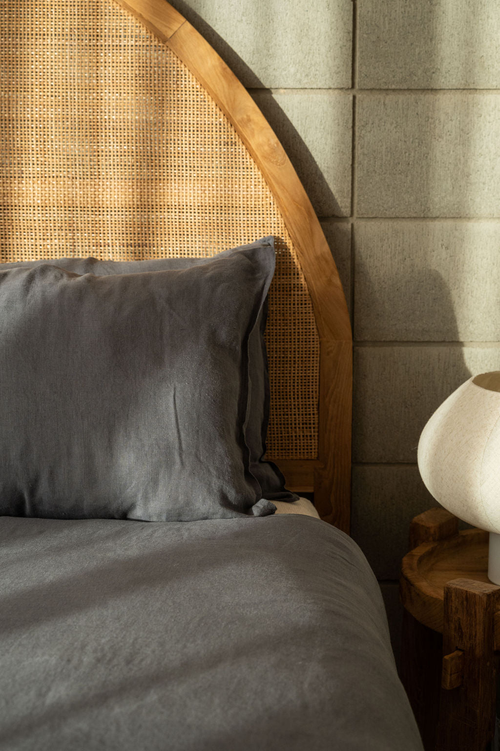 Weave Ravello Linen Quilt Cover in Denim