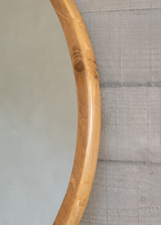 Sol Round Mirror 90cm — Natural