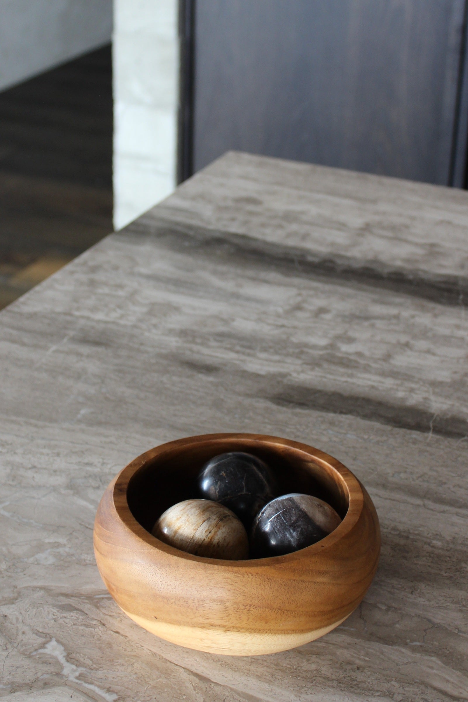 Handcrafted Teak Rounded Bowl - 2 sizes